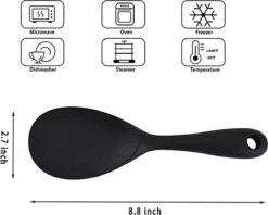 Doodadeals® Siliconen Rijstlepel - Rijst Opscheplepel - Rijstlepel Kunststof - Zwart - 1 Stuk -Merkloos Winkel 1200x960 2