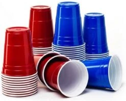 Merkloos Beerpong - 50 Stuk(s) Blue Cups & Red Cups Inc. 3 Ballen - Beerpong Drankspel - Plastic Bekers -Merkloos Winkel 1200x961 5