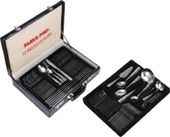 Swiss Pro+ Bestekset In Koffer-72 Delig-12 Persoons-Zwitsers Kwaliteit-Complete Set-100% Roestvrijstaal-Modern -Merkloos Winkel 1200x967 1