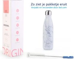 TIGR The Original - Drinkfles - Thermosfles - RVS - 500ml - Marmer - Met Afwasborstel -Merkloos Winkel 1200x969