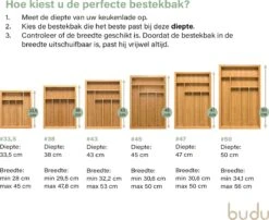 Budu Uitschuifbare Bamboe Bestekbak #47 (47 Cm Diep) - Bestekcassette Hout - Besteklade - 47 X 30,6 - 50 Cm - 6/8 Vakken -Merkloos Winkel 1200x983 7