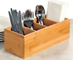 Merkloos Bestekbak FSC® Bamboe Hout - Staande Bestekhouder - Bestekbakje Houder - Bestek Bak Organizer- Bestekcassette - 35 X 14 X 12 Cm -Merkloos Winkel 1200x984 4