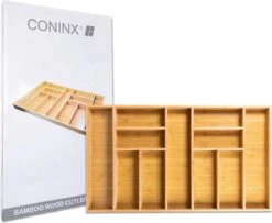 Grote Bestekbak Bamboe 81x47CM - Coninx Besteklade - Opbergbak - Duurzaam - Bamboe - Voor Laden Vanaf 47cm Diep -Merkloos Winkel 1200x987 1