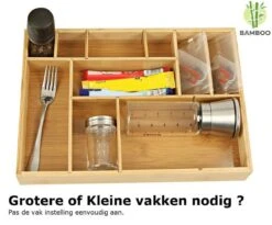 Merkloos Decopatent® Bestekbak - Lade Organizer - Besteklade - Bamboe - Hout - Bestek Bak Organizer Houder Voor Keukenla - Bestekcassette -Merkloos Winkel 1200x994 3