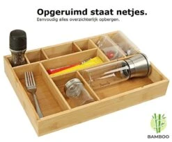 Merkloos Decopatent® Bestekbak - Lade Organizer - Besteklade - Bamboe - Hout - Bestek Bak Organizer Houder Voor Keukenla - Bestekcassette -Merkloos Winkel 1200x994 4