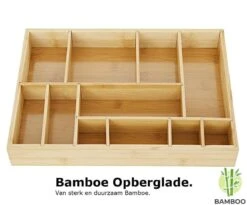 Merkloos Decopatent® Bestekbak - Lade Organizer - Besteklade - Bamboe - Hout - Bestek Bak Organizer Houder Voor Keukenla - Bestekcassette -Merkloos Winkel 1200x994 5