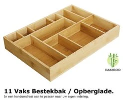 Merkloos Decopatent® Bestekbak - Lade Organizer - Besteklade - Bamboe - Hout - Bestek Bak Organizer Houder Voor Keukenla - Bestekcassette -Merkloos Winkel 1200x994 6