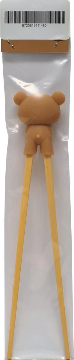 DongDong - Eetstokjes Voor Kinderen - Beer Motief - 22.5 Cm - Bruin -Merkloos Winkel 248x1200