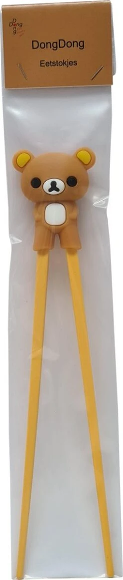 DongDong - Eetstokjes Voor Kinderen - Beer Motief - 22.5 Cm - Bruin -Merkloos Winkel 255x1200
