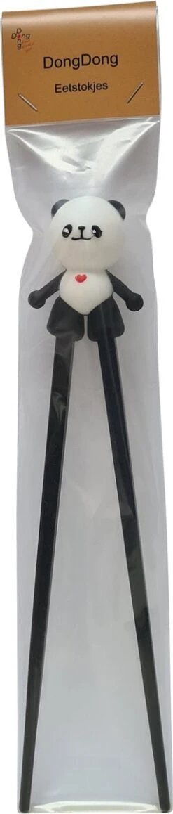 DongDong - Eetstokjes Voor Kinderen - Pandabeer Motief - 22.5 Cm - Zwart Wit -Merkloos Winkel 256x1200