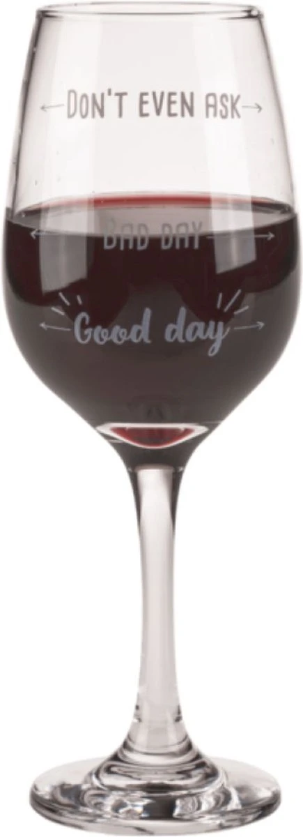 Out Of The Blue Grappig Wijnglas Met Tekst - Wijncadeau Voor Vrouwen - Cadeau Sinterklaas Kerst Verjaardag - Wijnglas Met Wijnhumor En Print: Good Day, Bad Day, Don’t Even Ask 4 Out Of The Blue Grappig Wijnglas Met Tekst - Wijncadeau Voor Vrouwen - Cadeau Sinterklaas Kerst Verjaardag - Wijnglas Met Wijnhumor En Print: Good Day, Bad Day, Don’t Even Ask - Afbeelding 2
