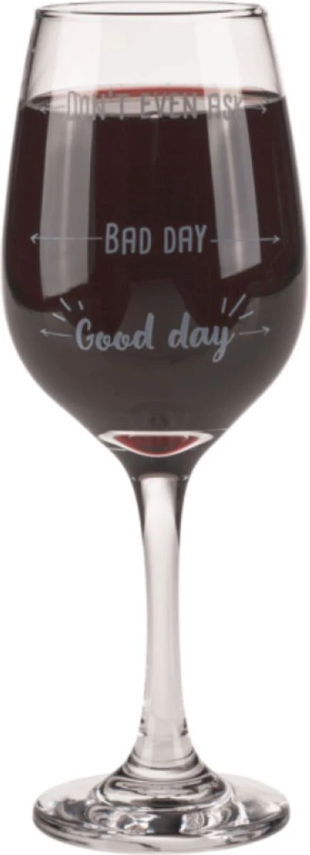 Out Of The Blue Grappig Wijnglas Met Tekst - Wijncadeau Voor Vrouwen - Cadeau Sinterklaas Kerst Verjaardag - Wijnglas Met Wijnhumor En Print: Good Day, Bad Day, Don’t Even Ask 5 Out Of The Blue Grappig Wijnglas Met Tekst - Wijncadeau Voor Vrouwen - Cadeau Sinterklaas Kerst Verjaardag - Wijnglas Met Wijnhumor En Print: Good Day, Bad Day, Don’t Even Ask - Afbeelding 3