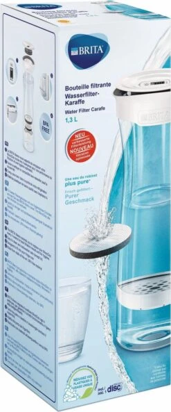 BRITA - Fill&Serve Waterfilterkaraf - 1,3L - Wit Grafiet - Inclusief 1 MicroDisc Waterfilter -Merkloos Winkel 500x1200