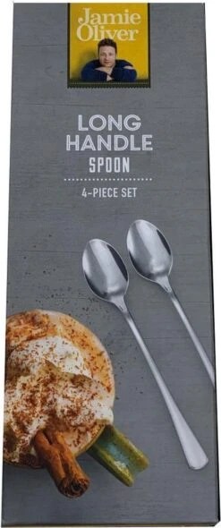 Jamie Oliver- Latte Macchiato Lepels / Lange Theelepels - 4 Stuks