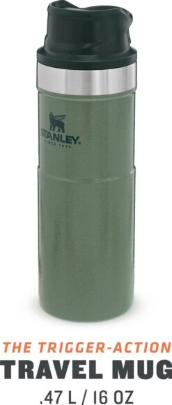 Stanley Trigger-Action Travel Mug 0.47L - Thermosfles - Hammertone Green -Merkloos Winkel 512x1200