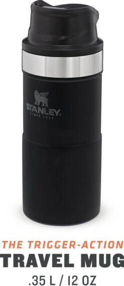 Stanley Trigger-Action Travel Mug 0.35L - Thermosfles - Matt Black -Merkloos Winkel 521x1200