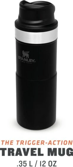 Stanley Trigger-Action Travel Mug 0.35L - Thermosfles - Matt Black -Merkloos Winkel 525x1200