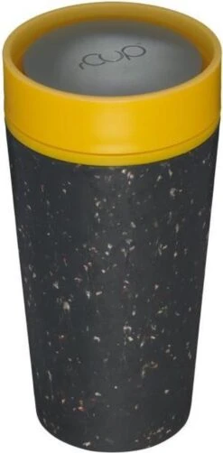 Circular&Co. Herbruikbare To Go Koffiebeker (rCUP) Zwart/geel 12oz/340ml -Merkloos Winkel 590x1200 3