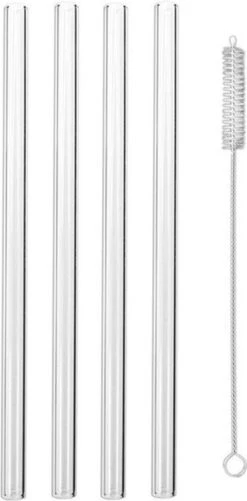 Alpina Set Van 4x Gin Tonic Cocktailglazen Met 4x Herbruikbare Glazen Rietjes - 730 Ml - Cocktails Drinken - Cocktails -Merkloos Winkel 592x1200