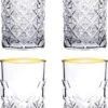 Paşabahçe Timeless Retro - Longdrink - Gouden Rand - 30 Cl - 4 Stuks -Merkloos Winkel 621x1200