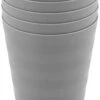 Luxe Herbruikbare Drinkbekers Van In Round – 5 Stuks – Grijs – Plastic / Kunststof – Drinkbeker Voor Volwassenen En Kinderen – Alternatief Voor Wegwerp Bekers – Drink Beker – Limonadeglazen Sapglazen – Camping Servies – Onbreekbare Glazen – Beerpong -Merkloos Winkel 642x1200