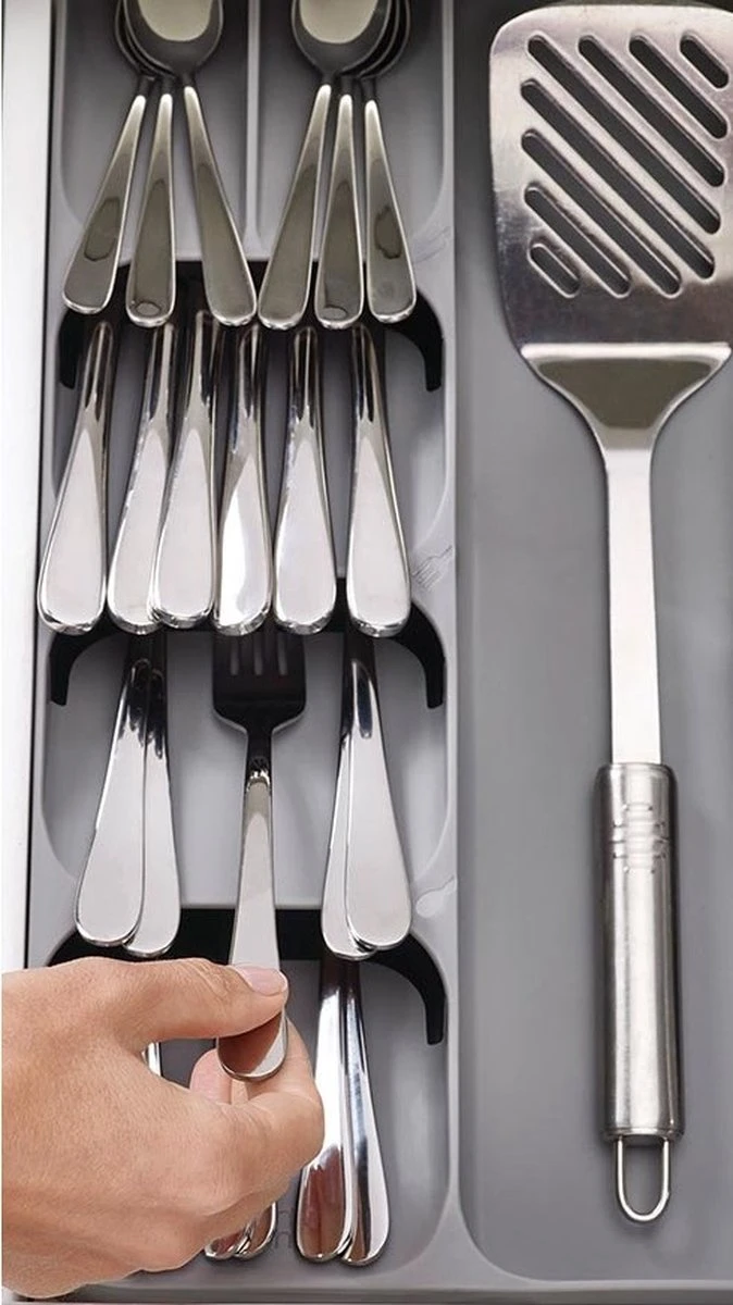 Joseph Joseph Bestekbak 8-vakken - Grijs - Sorteervakken 13 Joseph Joseph Bestekbak 8-vakken - Grijs - Sorteervakken - Afbeelding 11