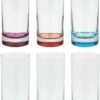 Set Van 6x Stuks Longdrink Glazen Colori 310 Ml Van Glas - Drinkglazen - Waterglazen