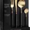 LuZana - Bestek Set Goud - 30-delig - Bestekset 6 Persoons - Goud/zwart - Bestek - Borden - Bestekset Zwart -Merkloos Winkel 702x1200 1