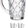 Set Van 6x Stuks Luxe Koffieglazen 170 Ml Met Oor - Type Diamant - Transparant Stevig Kwaliteitsglas -Merkloos Winkel 703x1200 3