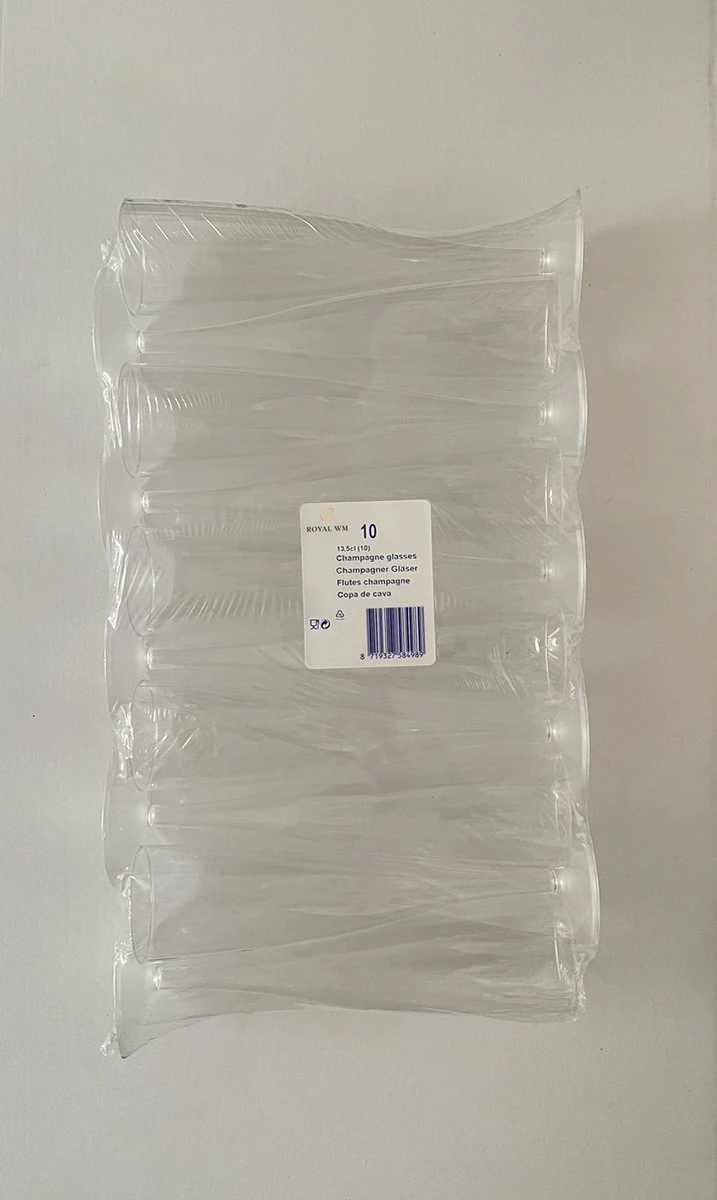 Champagneglazen - 30 Stuk(s) - 135ml - Chique - Plastic - Glazen - Transparant - Kunststof - Kerst Servies 8 Champagneglazen - 30 Stuk(s) - 135ml - Chique - Plastic - Glazen - Transparant - Kunststof - Kerst Servies - Afbeelding 6