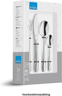 Amefa Bologna Bestekset - 24 Delig - 6 Persoons - Zilver - 12 Amefa Bologna Bestekset - 24 Delig - 6 Persoons - Zilver - -Merkloos Winkel 780x1200