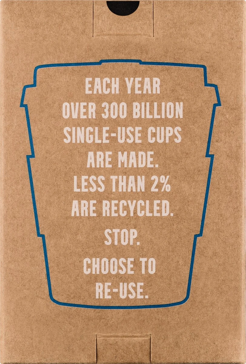 Ecoffee Cup Dotonburi PLA - Koffiebeker To Go 350 Ml - Blauw Siliconen 5 Ecoffee Cup Dotonburi PLA - Koffiebeker To Go 350 Ml - Blauw Siliconen - Afbeelding 3