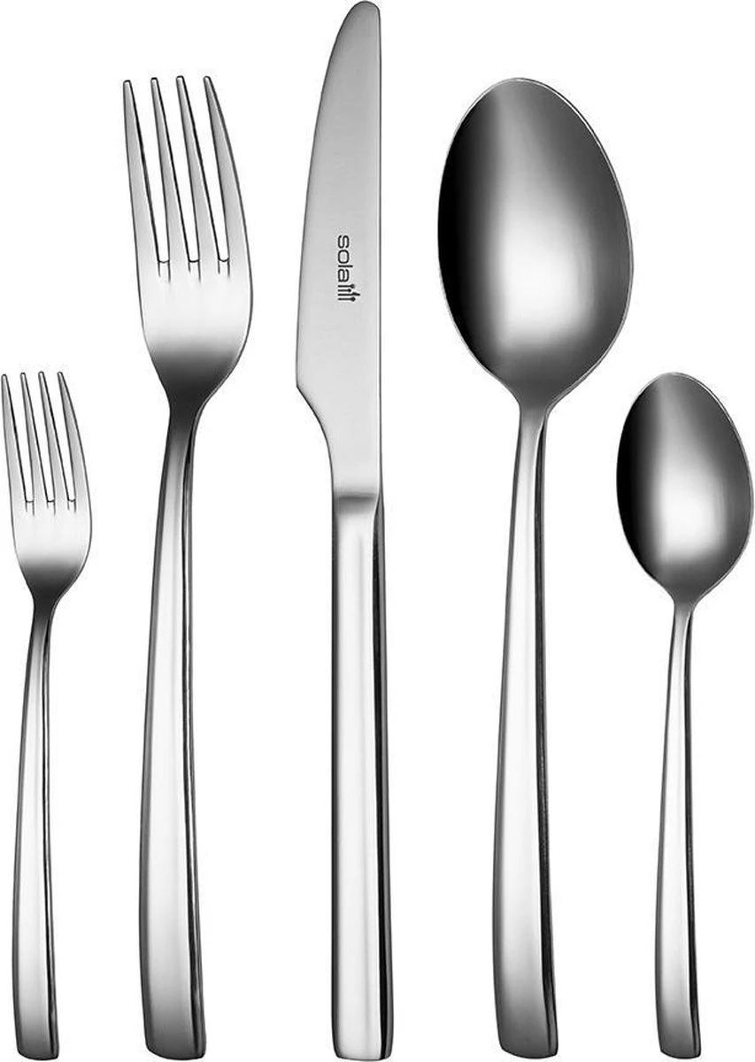 Sola Bestekset Amstel - Economy - 8 Persoons - 70 Delig - Zilver Chroomstaal 18/0 - RVS 3 Sola Bestekset Amstel - Economy - 8 Persoons - 70 Delig - Zilver Chroomstaal 18/0 - RVS