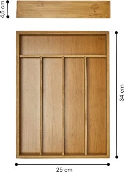 SCHOBERG Houten Bestekbak 34 Cm X 25 Cm X 5 Cm | Bamboe Enkele Keuken Bestekbak | Universele Bestekbak -Merkloos Winkel 866x1200 1