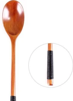 Eetlepel - Hout - Bruin - 23.5x4 Cm -Merkloos Winkel 866x1200