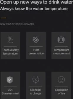 Slimme Thermosfles Met LCD Temperatuur Display - Curver Isolatiefles 0,5 Liter - Dubbelwandige Thermosfles - Thermosbeker - Isoleerfles - Thermoskan - Travel Mug - Bidon Drinkfles - Koffiebeker - Drinkflessen - RVS - Smart Thermos - Metaal -Merkloos Winkel 885x1200