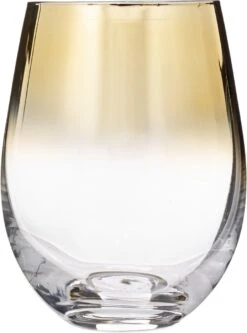 Merkloos Set Van 6x Stuks Tumbler Glazen Gouden Rand Arya 540 Ml Van Glas - Drinkglazen - Waterglazen -Merkloos Winkel 890x1200 5