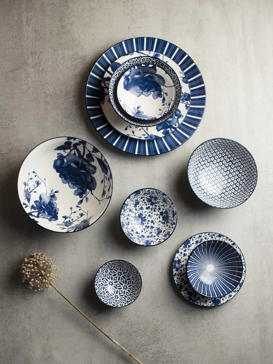 Gusta Out Of The Blue - Mok - 180ml - Peony - Set 4 Stuks 4 Gusta Out Of The Blue - Mok - 180ml - Peony - Set 4 Stuks - Afbeelding 2