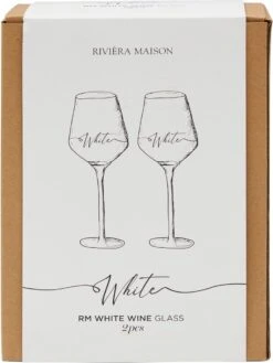 Riviera Maison Wijnglazen Witte Wijn - RM White Wine Glass - Transparant - Set 2 Stuks -Merkloos Winkel 900x1200 25