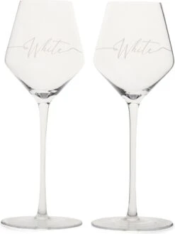 Riviera Maison Wijnglazen Witte Wijn - RM White Wine Glass - Transparant - Set 2 Stuks