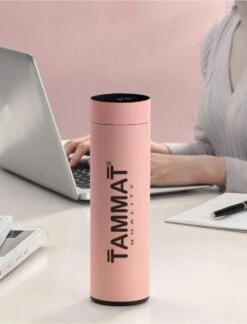 Slimme Thermosfles Met LCD Temperatuur Display - Curver Isolatiefles 500 ML - Rubber Coating - Dubbelwandige Thermosfles - Thermosbeker - Isoleerfles - Thermoskan - Travel Mug - Bidon Drinkfles - Koffiebeker - Drinkflessen - RVS - Smart Thermos -Merkloos Winkel 915x1200