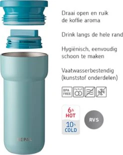 Mepal Isoleerbeker Ellipse 375 Ml – Houdt Je Drankje 4 Uur Warm En 8 Uur Koud – Natural Brushed – Koffiebeker To Go – Lekdicht – Thermosbeker -Merkloos Winkel 955x1200 6