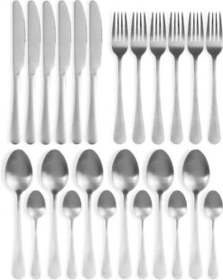 Magani - Zilveren Bestekset - Roestvrij Staal - 24-delig - Voor Zes Personen - PVD Coating -Merkloos Winkel 958x1200