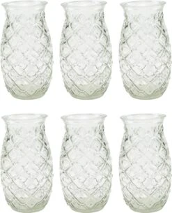 Merkloos Beker - Glas Ananas - 6 Stuks - Zomer - Cocktail -400ml -Merkloos Winkel 971x1200 6