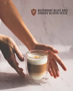 Latte Macchiato Glazen - Dubbelwandige Koffieglazen - Theeglazen - Cappuccino Glazen- 2 Stuks - 300ML -Merkloos Winkel 973x1200 3