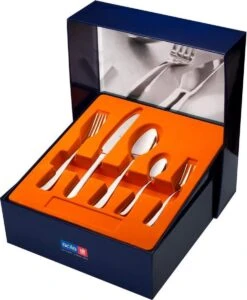 Sola Bestekset Fleurie - Modern - 12 Persoons - 64 Delig - Zilverwit Edelstaal 18/10 - RVS - Zilver -Merkloos Winkel 987x1200 2