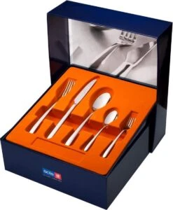 Sola Bestekset Donau - Modern - 12 Persoons - 64 Delig - Zilverwit Edelstaal 18/10 - RVS - Zilver -Merkloos Winkel 987x1200 3